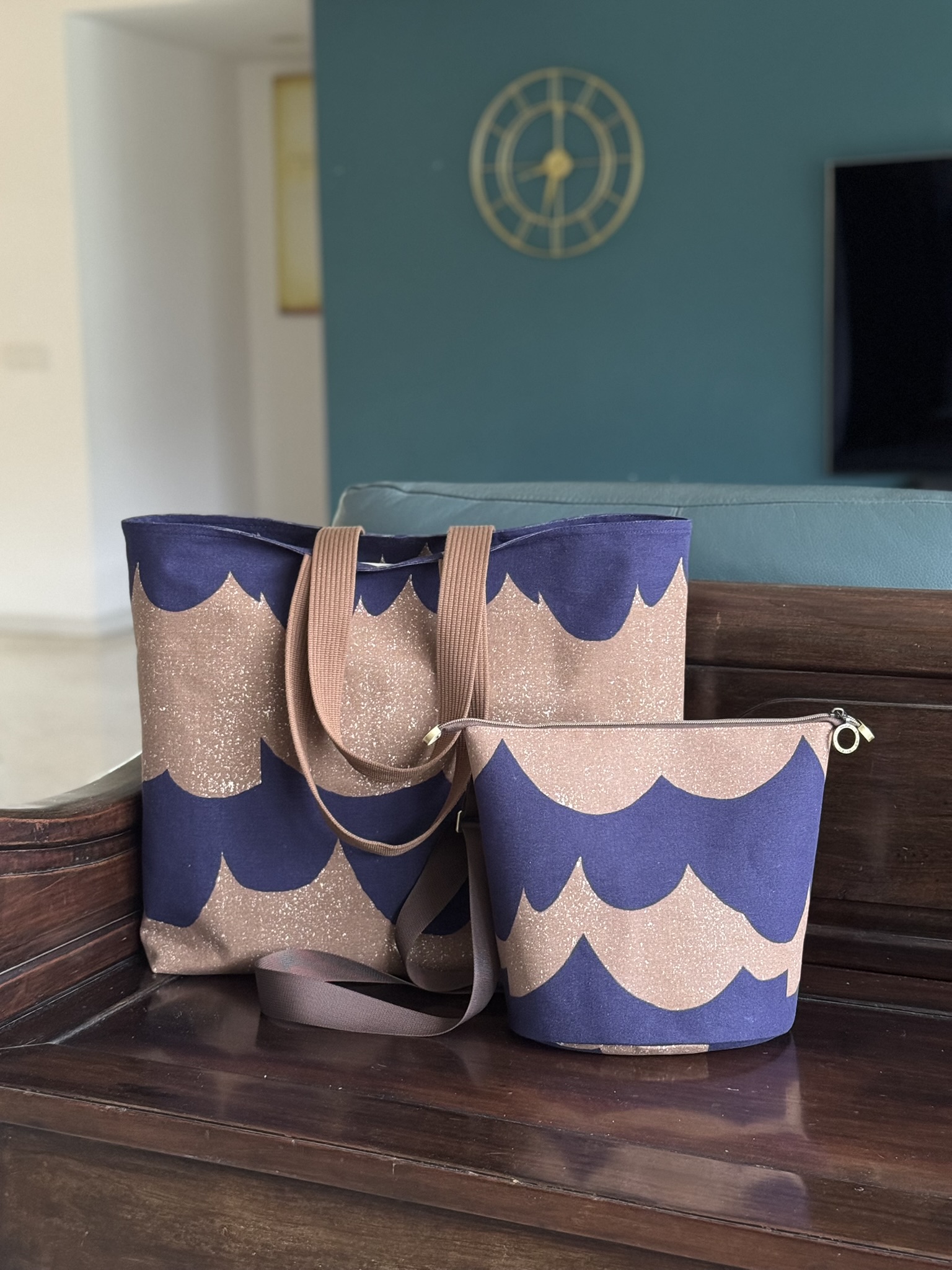 Brown Sailcloth Bucket & Tote Bag